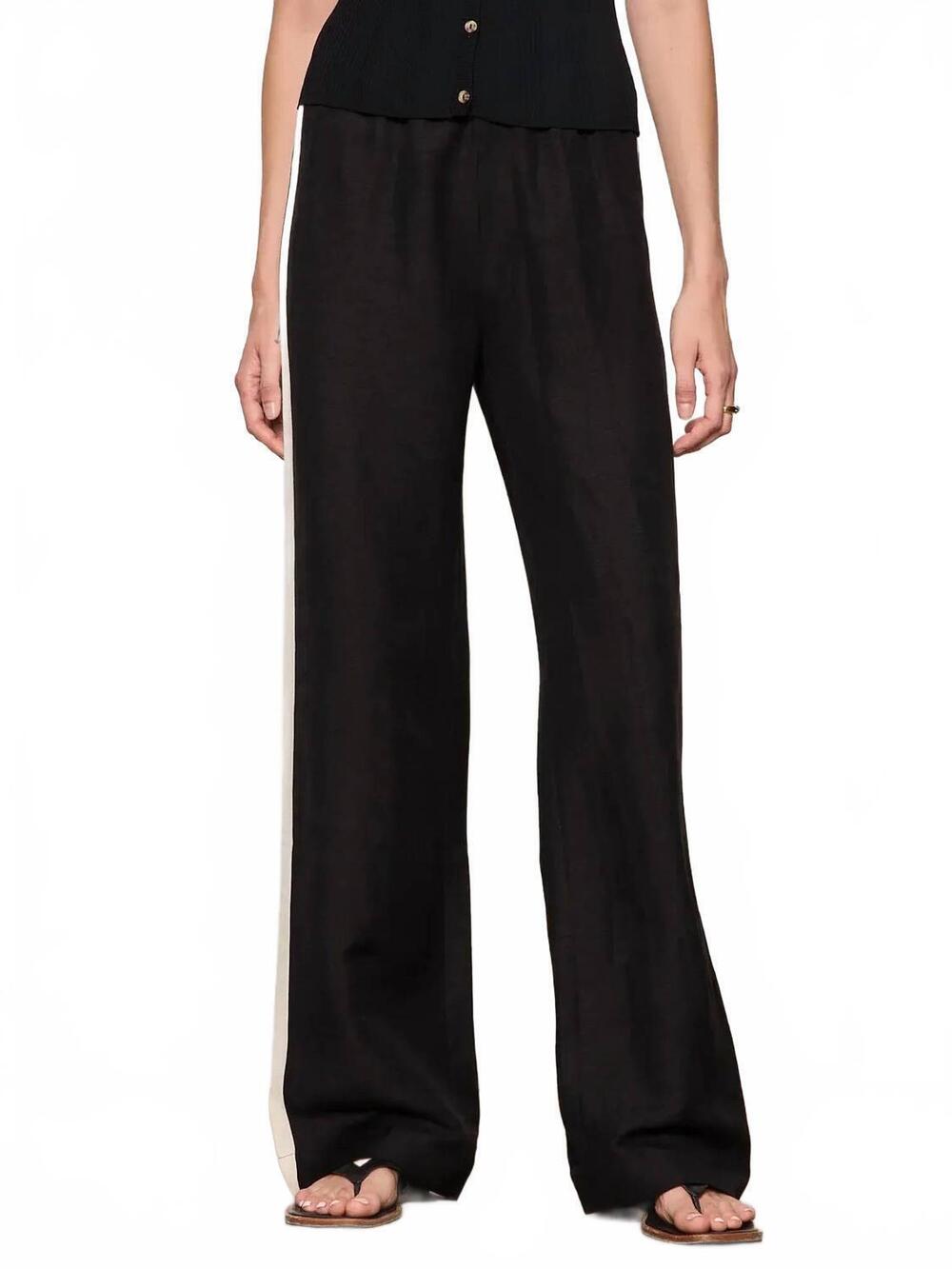 NEW SANCTUARY casual track pant in black/summer sand